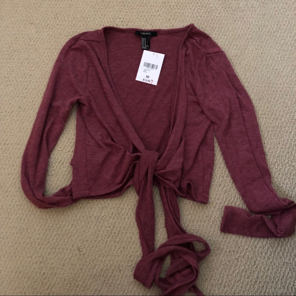 Tie front long sleeve